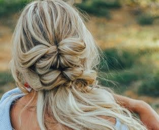 Picture of braided blonde hair