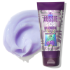 An image of Aussie SOS 3 Minute Miracle Blonde Hair Conditioner and a splatter of a purple conditioner