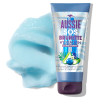 An image of Aussie Brunette Hydration Hair Conditioner and a splatter of blue cream